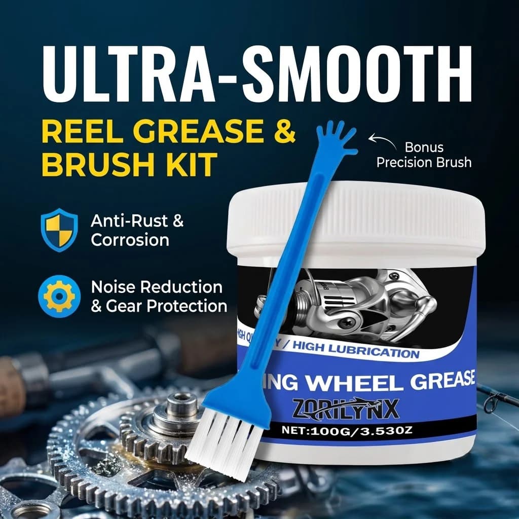 Grasa para Carretes de Pesca ZORILYNX 100g, Lubricante Impermeable y Antioxidante para Carretes de Spinning y Baitcasting, Mantenimiento de Rodamientos y Engranajes