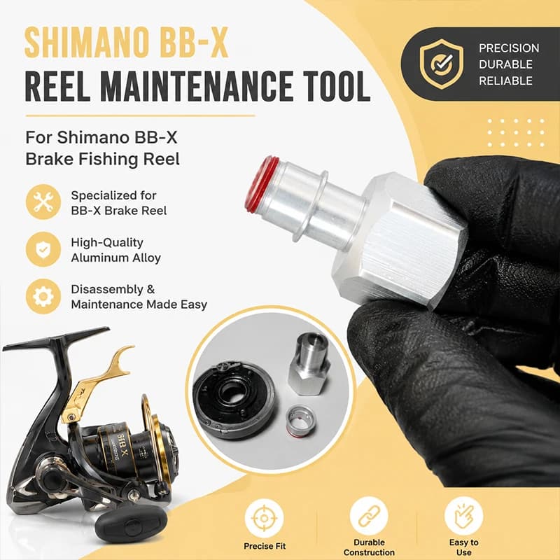 Herramienta integrada de desmontaje y reparación de aleación de aluminio para el cuidado diario de la carrete de pesca Shimano BB-X con freno manual
