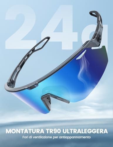 Lamicall Polarizadas Gafas de Sol para Ciclismo - [24g Ultraligero] UV400 Protección, TR90-Marco, Almohadilla Nasal Ajusta... 5