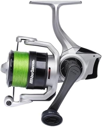 Abu Garcia MAX X Spinning con Linea Pre-Spooled Carrete | Agua Dulce y Agua Salada Ligera | Lucioperca y Zander | Ligero Marco de Grafito, Ambidiestro | 3000 Tamaño de Carrete, Gris y Negro 3