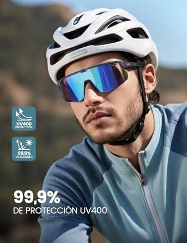 Lamicall Polarizadas Gafas de Sol para Ciclismo - [24g Ultraligero] UV400 Protección, TR90-Marco, Almohadilla Nasal Ajusta... 3