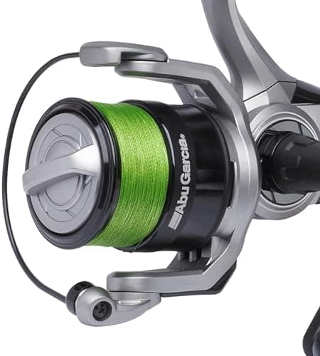 Abu Garcia MAX X Spinning con Linea Pre-Spooled Carrete | Agua Dulce y Agua Salada Ligera | Lucioperca y Zander | Ligero Marco de Grafito, Ambidiestro | 3000 Tamaño de Carrete, Gris y Negro 4