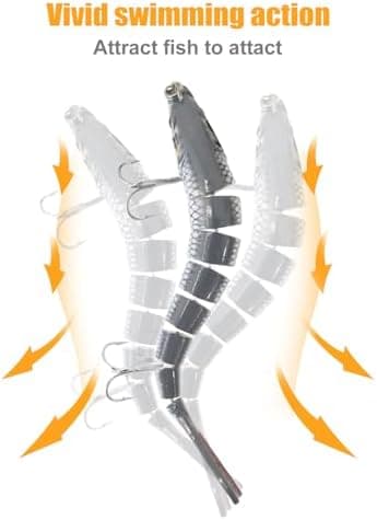 5 Piezas Señuelos de Pesca Spinning, Señuelos Artificiales para Pesca | Cebos Lucio Black Bass lubina, Cebo para Peces Depredadores, Agua Dulce y Salada 6