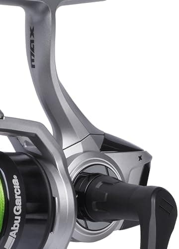 Abu Garcia MAX X Spinning con Linea Pre-Spooled Carrete | Agua Dulce y Agua Salada Ligera | Lucioperca y Zander | Ligero Marco de Grafito, Ambidiestro | 3000 Tamaño de Carrete, Gris y Negro 5