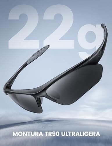 Lamicall Polarizadas Gafas de Sol Ciclismo - [22g & Diseño Envolvente] UV400 Protección, TR90-Marco, Almohadilla Nasal Aju... 5