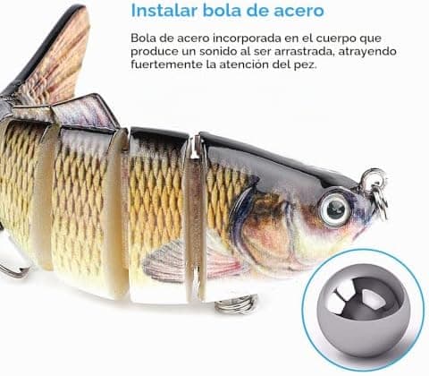 Realure Juego de 3 señuelos multiarticulados para lucio de 15 cm, 23 cm, 30 cm, con marcas de alambre, lucios, señuelos artificiales 3D, cebo de hundimiento lento, para agua dulce, agua salada, trucha 7