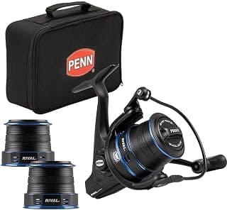 PENN Rival Longcast - Carrete de Pesca Ligero de Larga Distancia para Pesca en mar, Agua Salada, Surf, Roca y Playa