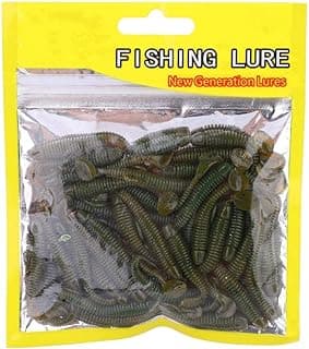 50 unids 5 cm señuelo de Pesca Artificial Crema Silicona Suave Cebo para Pesca al Aire Libre