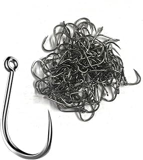 100-250 Piezas Juego Combinado De Anzuelos De Pesca Sin Púas: Anzuelos De Pesca Sin Púas De Acero Al Carbono, Adecuados para Ríos, Lagos, Océanos y Estanques