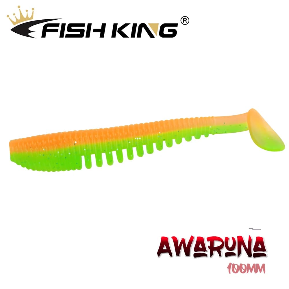 FISH KING-Señuelos de Pesca artificiales, señuelos de pesca pesca accesorios mar cucharillas de pesca señuelos spinning rapalas de pesca señuecebos blandos Wobblers de 100mm/8g, aparejos de pesca de silicona para carpa
