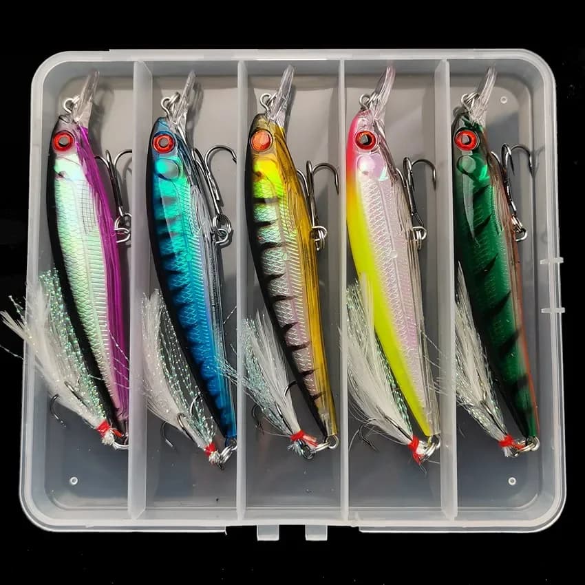 Señuelo Minnow biónico ojos 3D (5 uds)