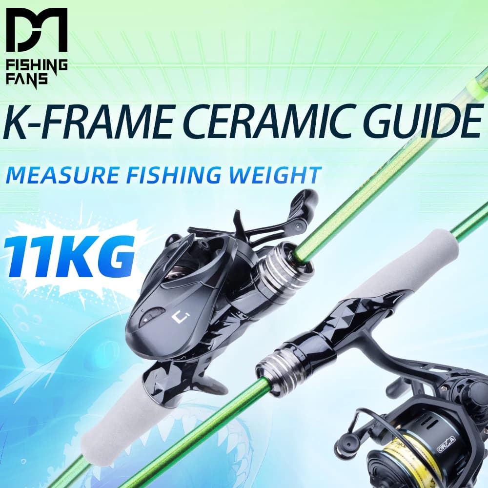 FISHINGFANS KUAISHA 6' 6'6 7' 7'6 Caña de Pescar de Carbono M ML Medio Ligero 7-25g 10-30g 9-20lb LS Guide 11kg Grag para Lubina