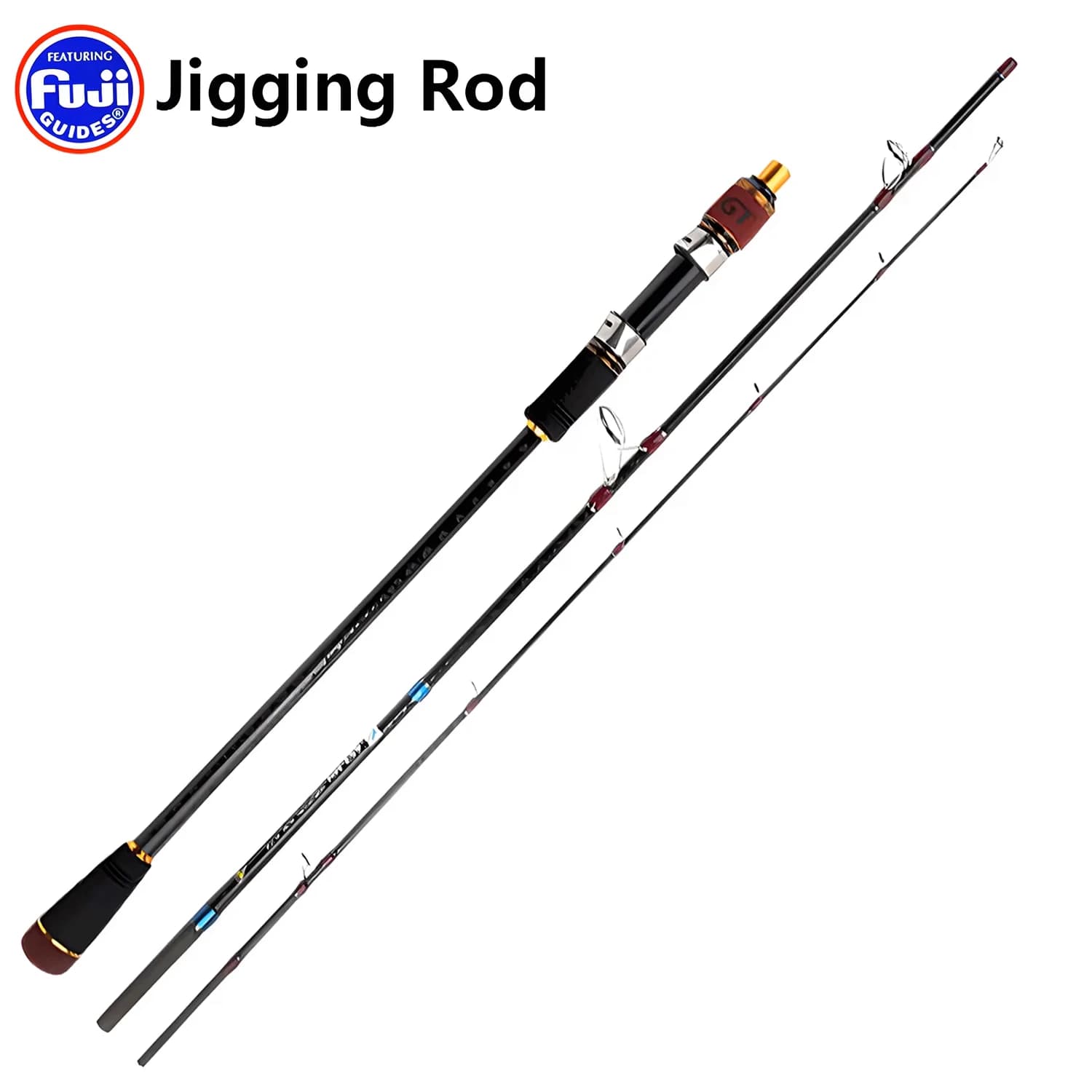 Caña de Pesca FUJI para Jigging Lento de Pulpo, Calamar y Sepia, Caña de Pesca Portátil para Agua Salada, Caña de Spinning de Carbono para Señuelos
