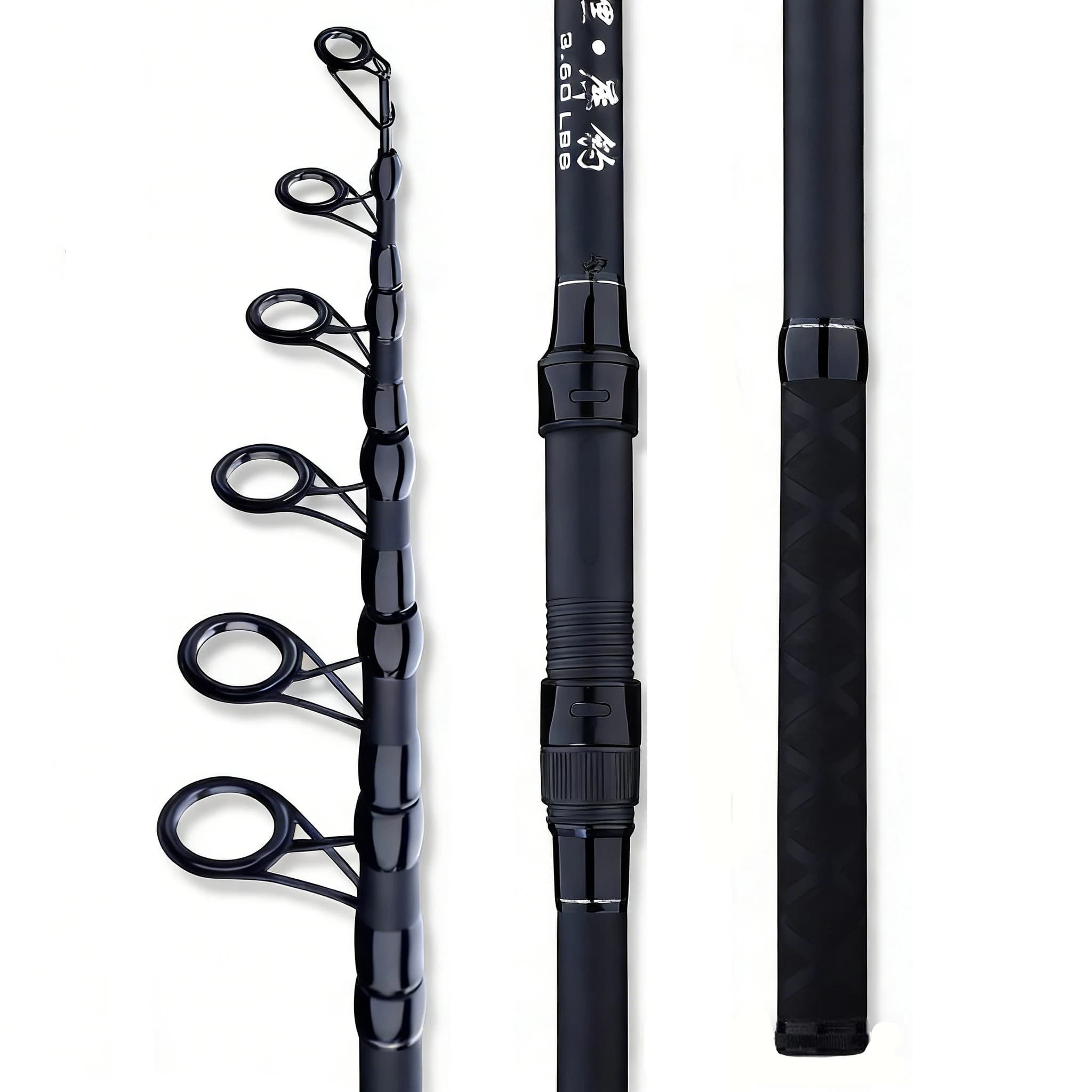 Caña de Pescar de Carbono para Surfcasting en Agua Salada de 3.0M, 3.6M, 3.9M, 4.2M, Caña de Spinning de 3 Piezas con Mango de EVA para Pesca de Carpa y Bagre
