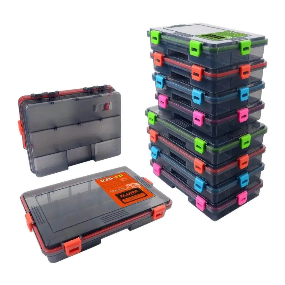 Caja de aparejos de pesca de gran capacidad, accesorios impermeables, almacenamiento de anzuelos, bandeja de almacenamiento para señuelos, cajas organizadoras de cebo